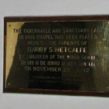 METCALFE Harry S. -1942