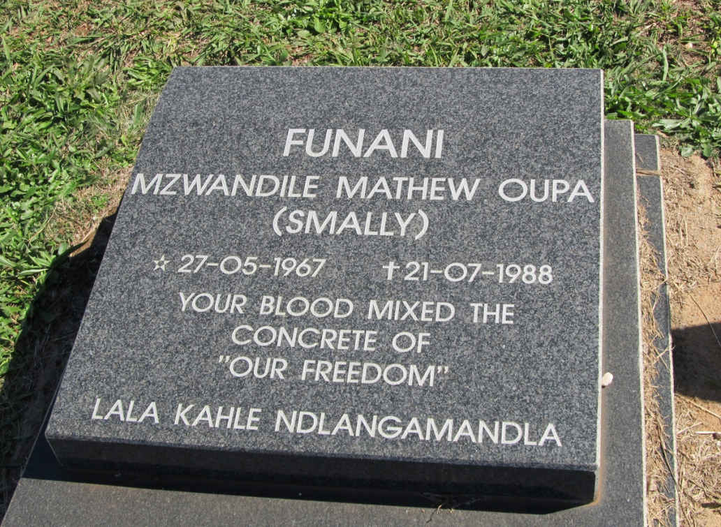 FUNANI Mzwandile Mathew Oupa 1967-1988