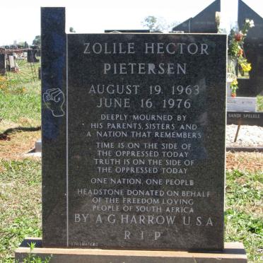 PIETERSEN Zolile Hector 1963-1976