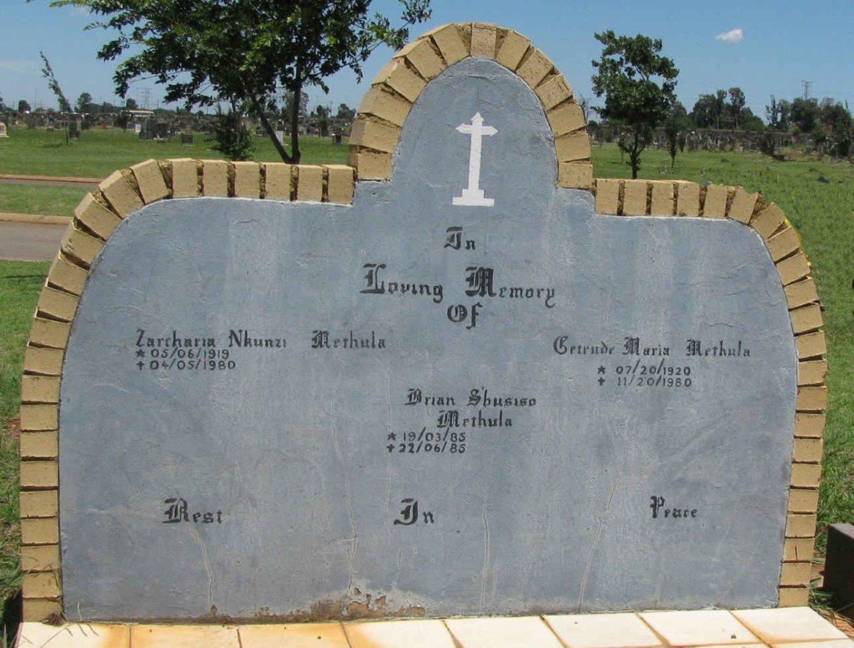 METHULA Zacharia Nkunzi 1919-1980 &amp; Getrude Maria 1920-1980 :: METHULA Brian Sbusiso 1985-1985