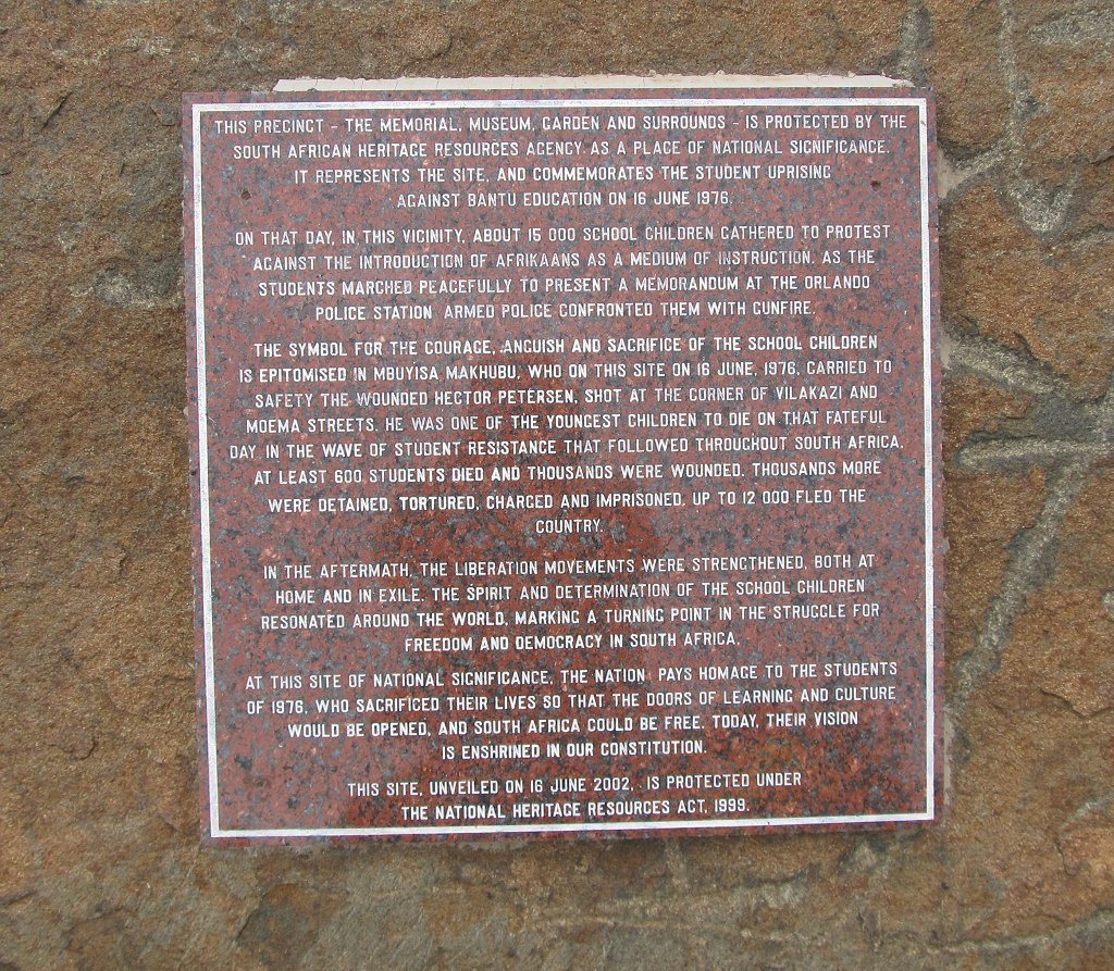 07. Plaque with history on the Memorial Site