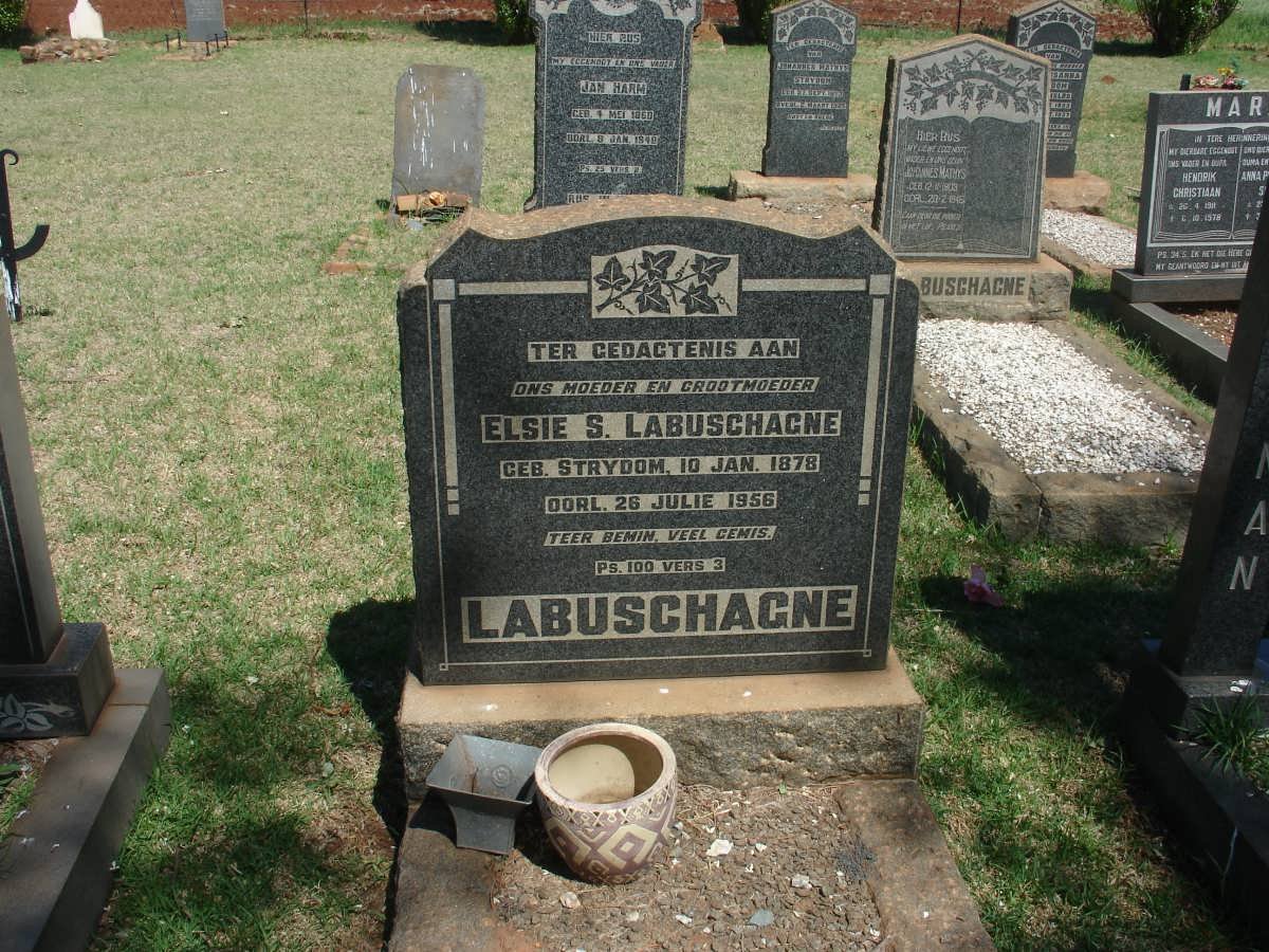 LABUSCHAGNE Elsie S. nee STRYDOM 1878-1956