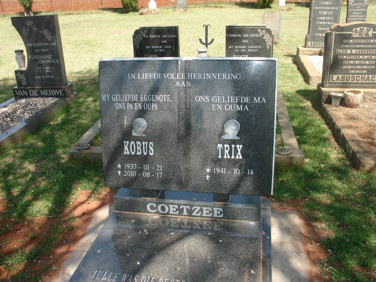 COETZEE Kobus 1937-2010 &amp; Trix 1941-