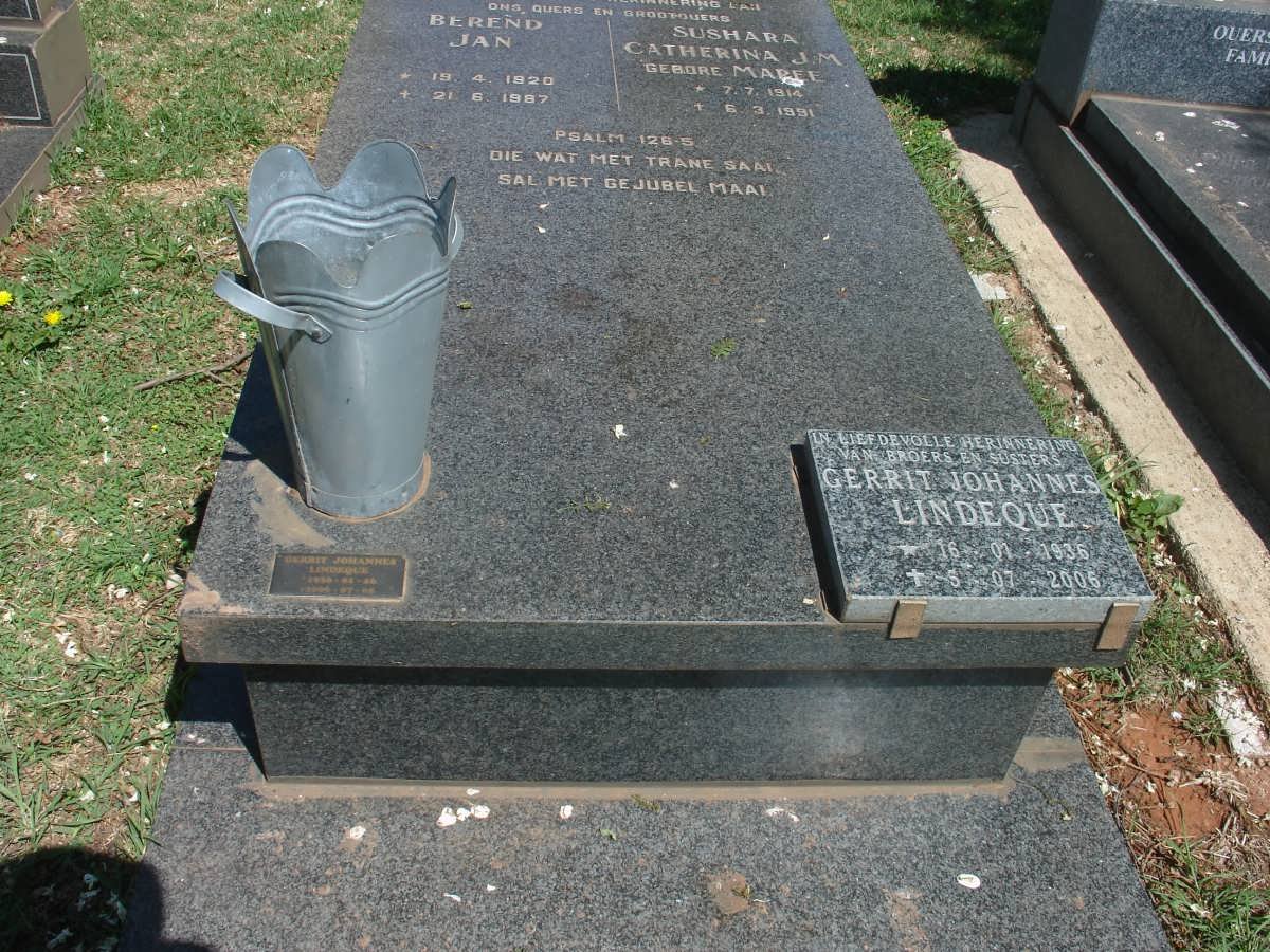 LINDEQUE Gerrit Johannes 1936-2005