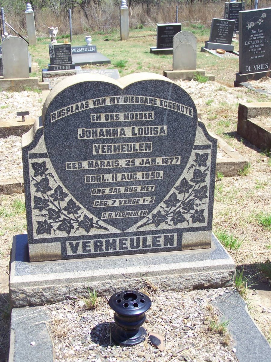 VERMEULEN Johanna Louisa nee MARAIS 1877-1950