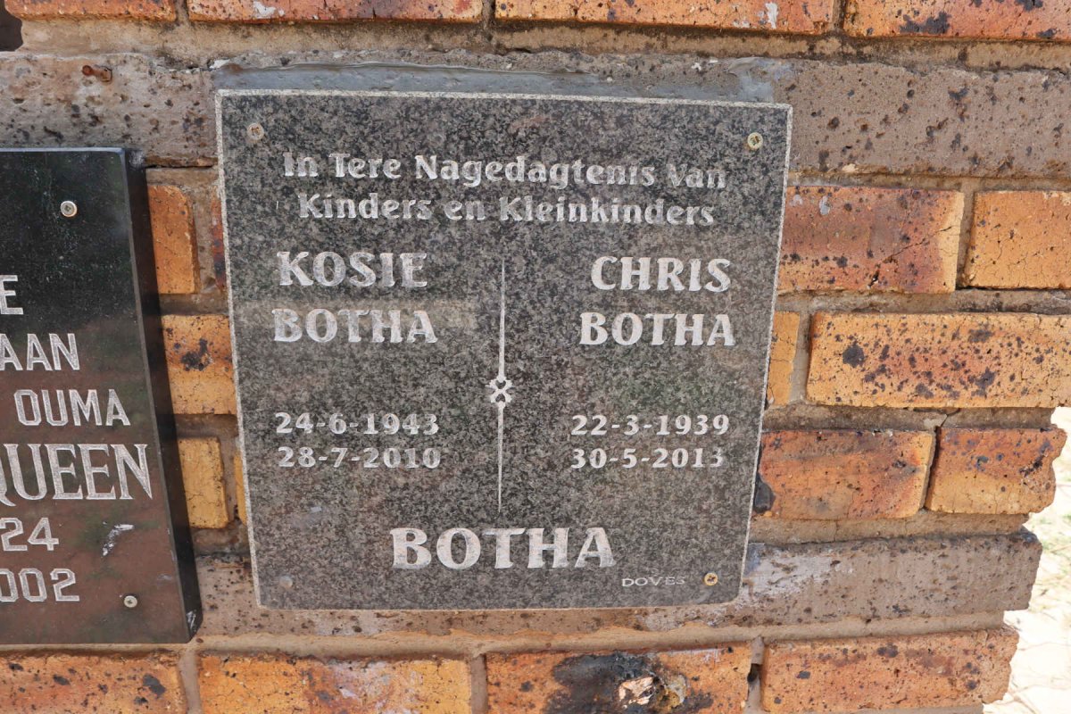 BOTHA Chris 1939-2013 :: BOTHA Kosie 1943-2010