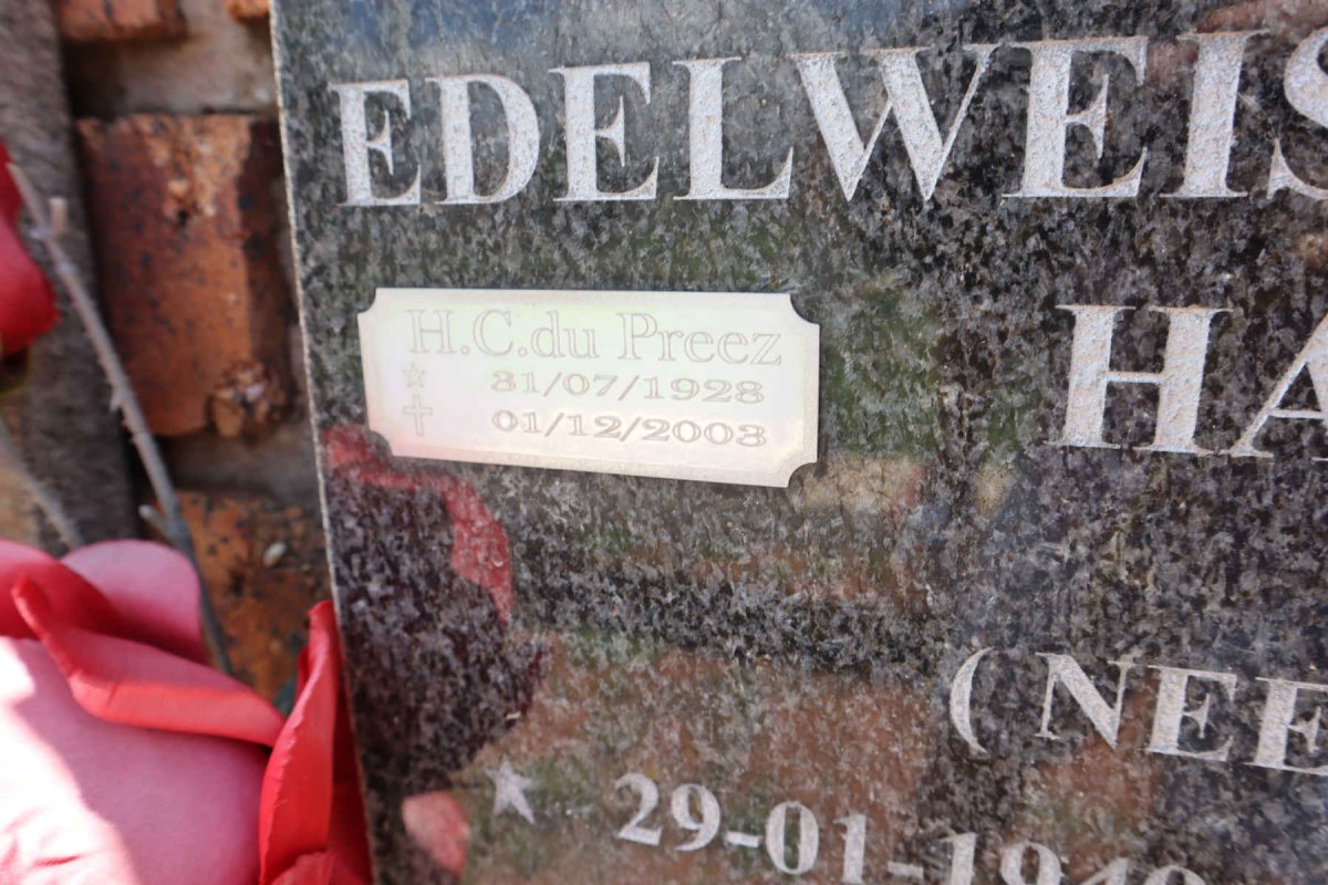 KOTZE Johan Godfried Jacobus 1949- & Edelweiss Charlotte Harriet DU TOIT 1949- :: PREEZ H.C., du 1928-2003_2