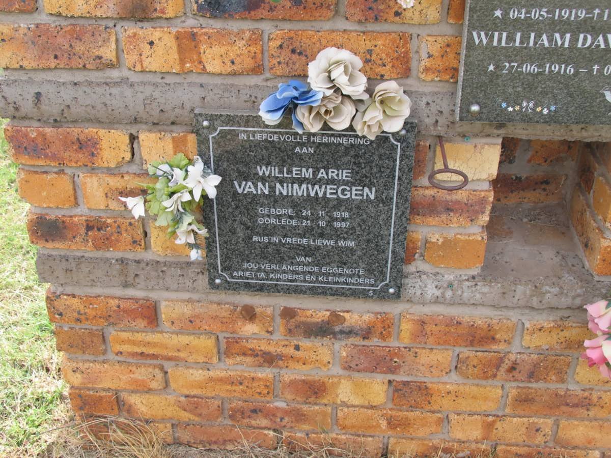 NIMWEGEN Willem Arie, van 1918-1997