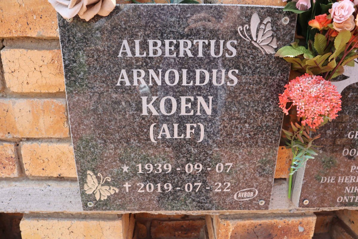 KOEN Albertus Arnoldus 1939-2019