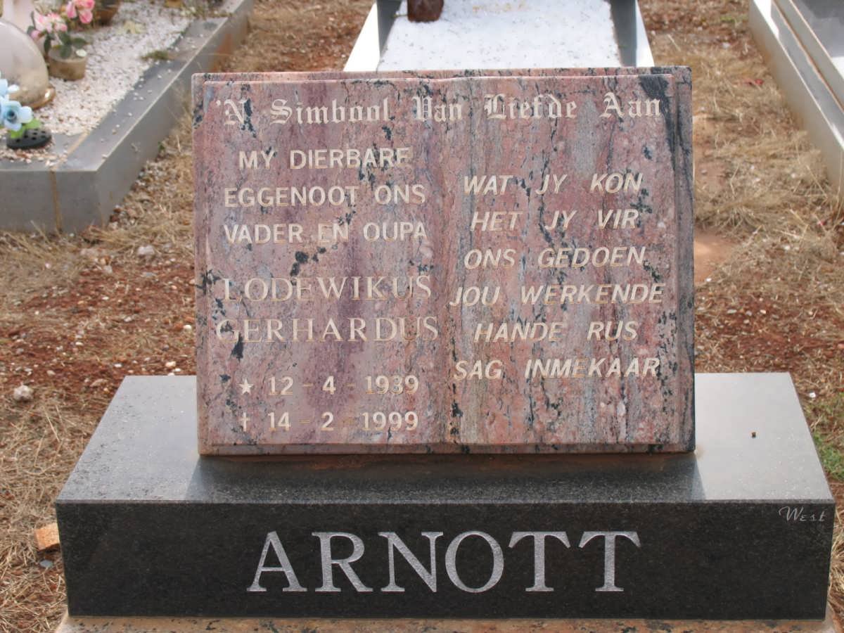 ARNOTT Lodewikus Gerhardus 1939-1999