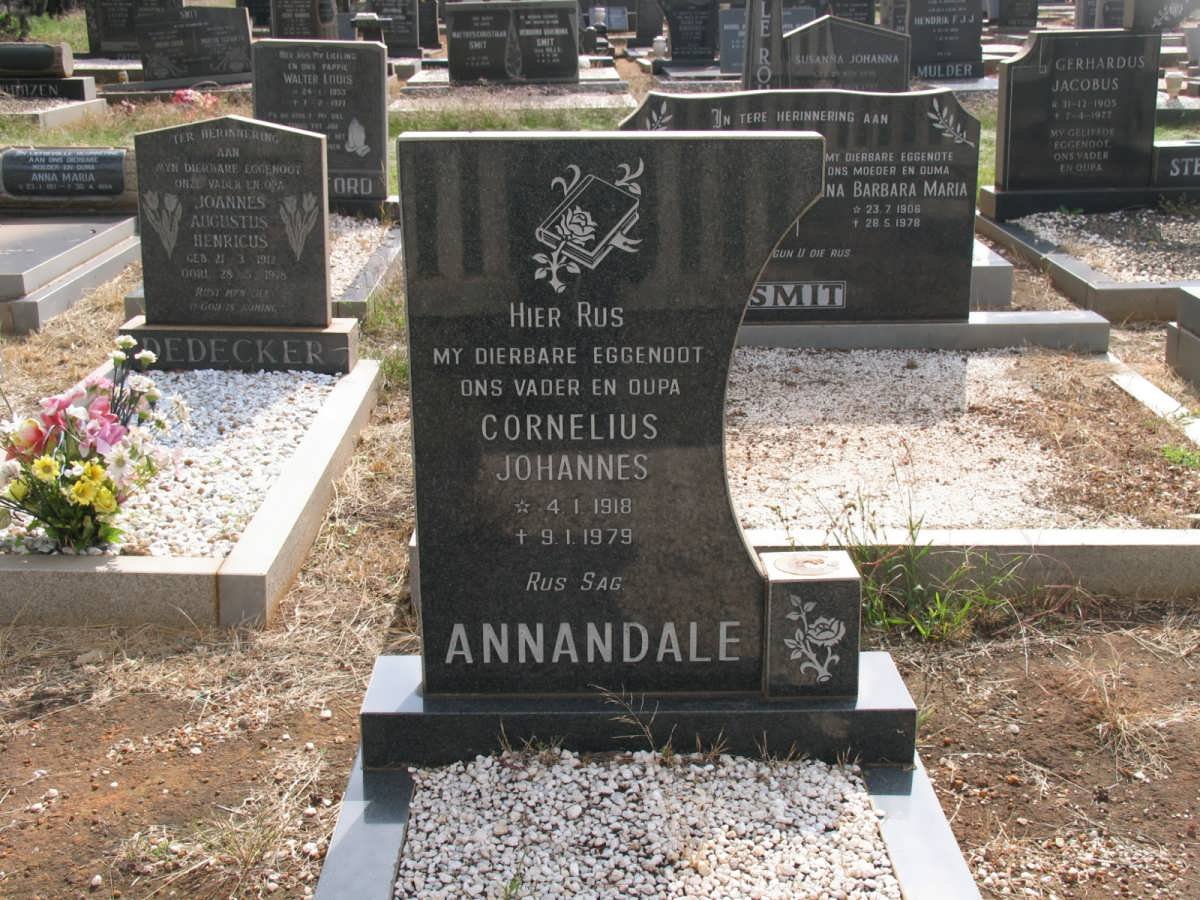 ANNANDALE Cornelius Johannes 1918-1979