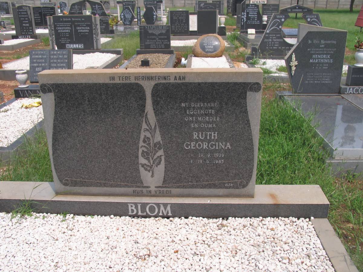 BLOM Ruth Georgina 1929-1985