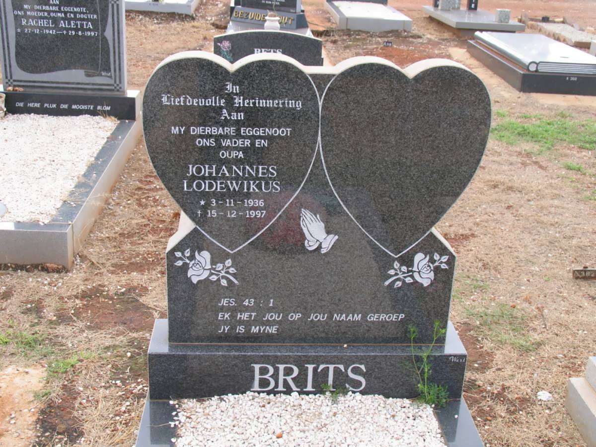 BRITS Johannes Lodewikus 1936-1997