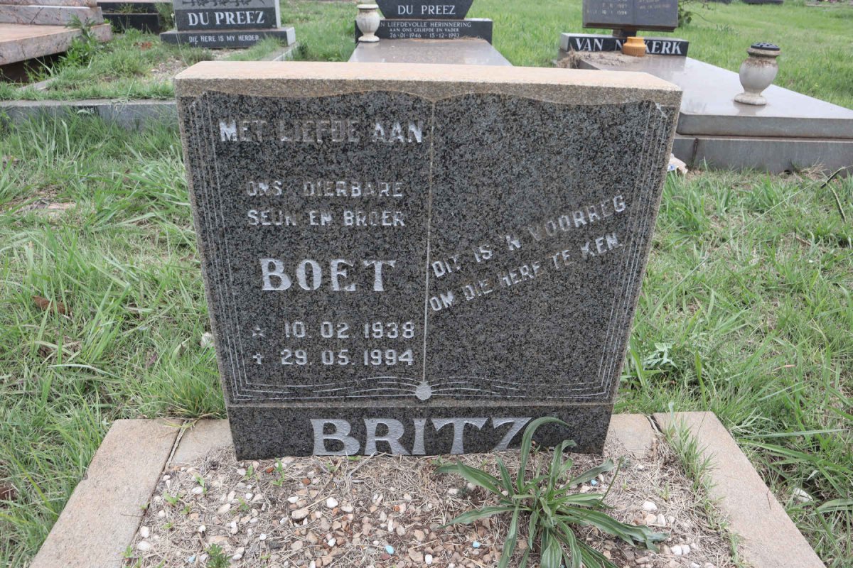 BRITZ Boet 1938-1994