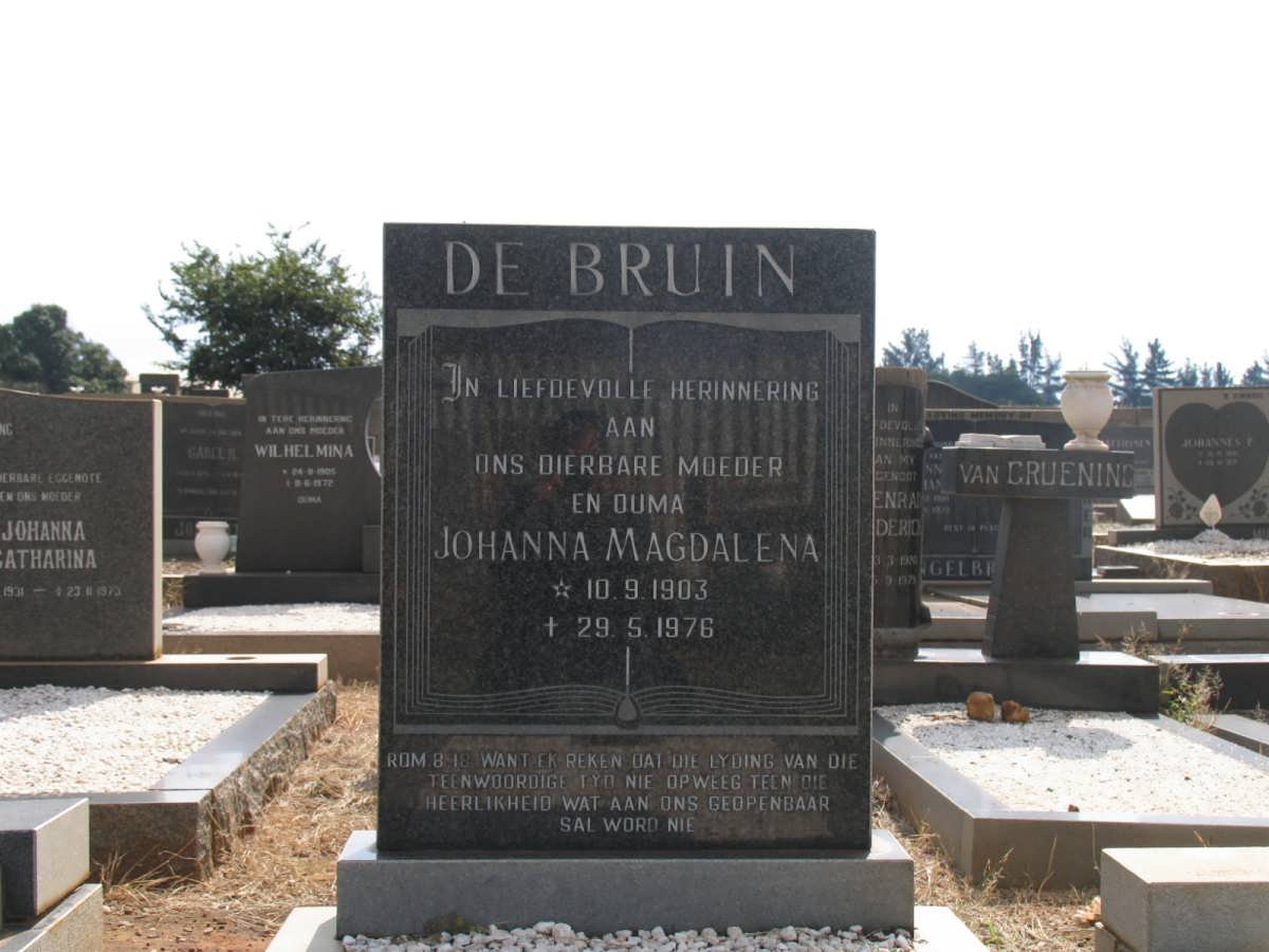 BRUIN Johanna Magdalena, de 1903-1976