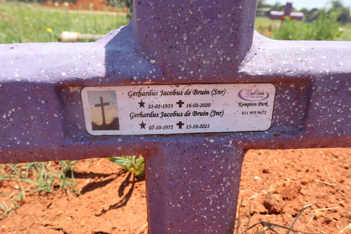 BRUIN Gerhardus Jacobus, de 1953-2020 :: DE BRUIN Gerhardus Jacobus 1975-2021