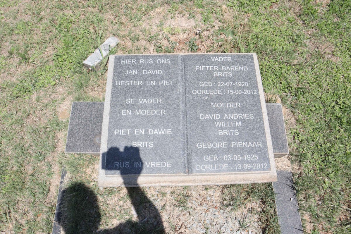 BRITS Pieter Barend 1920-2012 & David Andries Willem PIENAAR 1925-2012