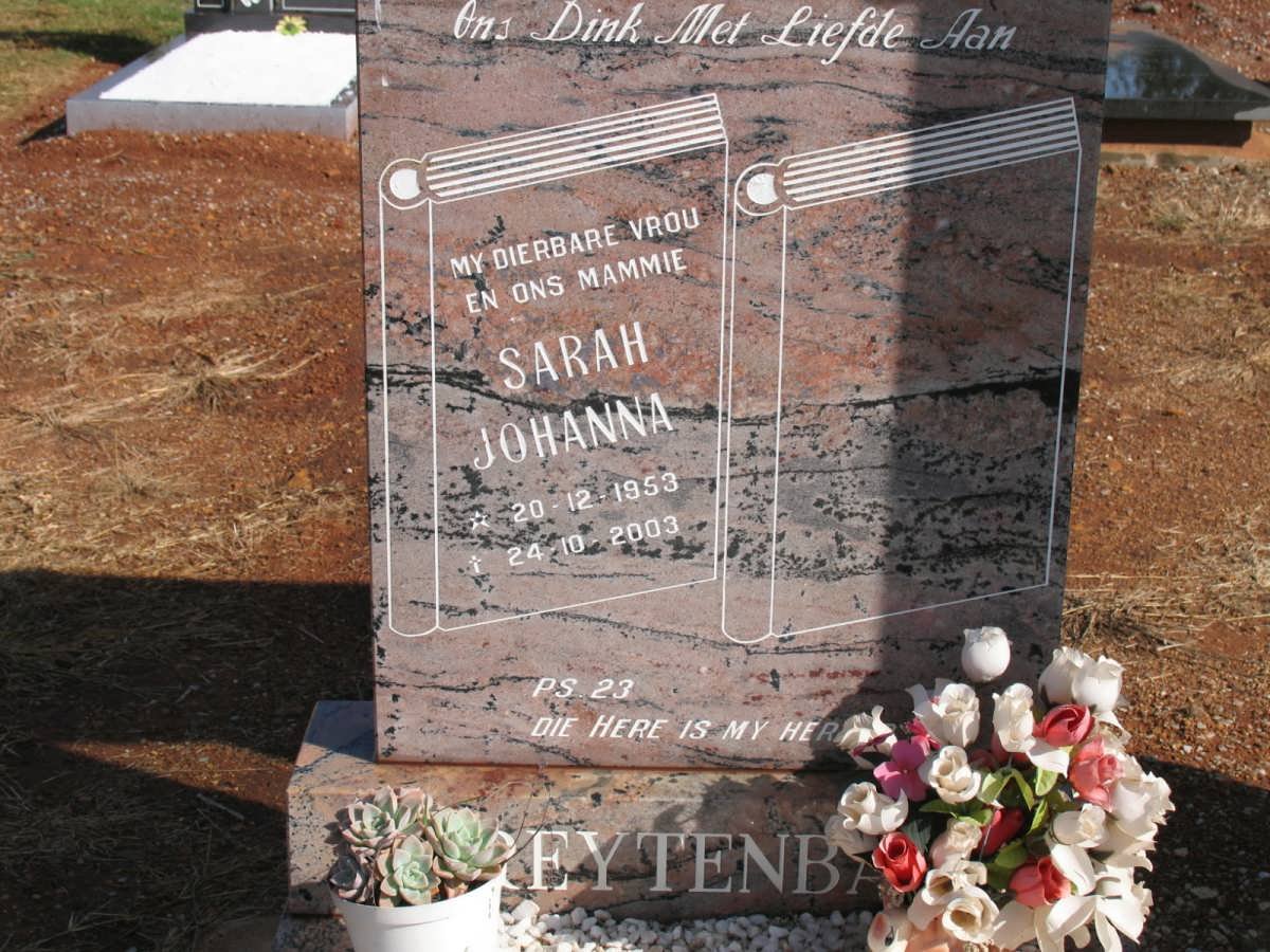 BREYTENBACH Sarah Johanna 1953-2003