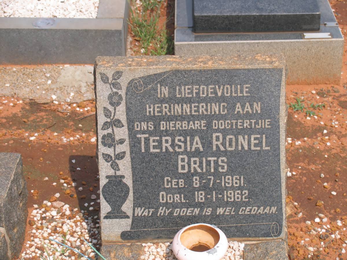 BRITS Tersia Ronel 1961-1962