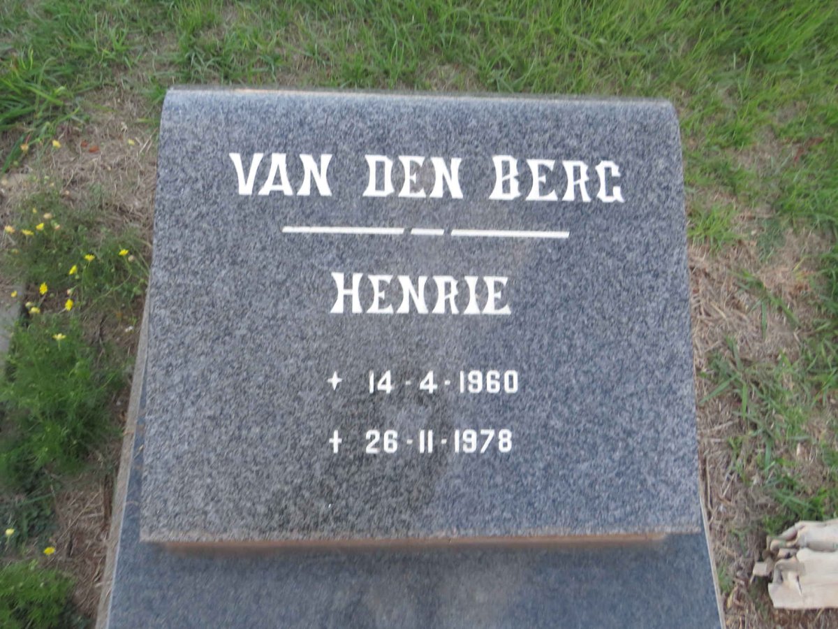 BERG Henrie, van den 1960-1978