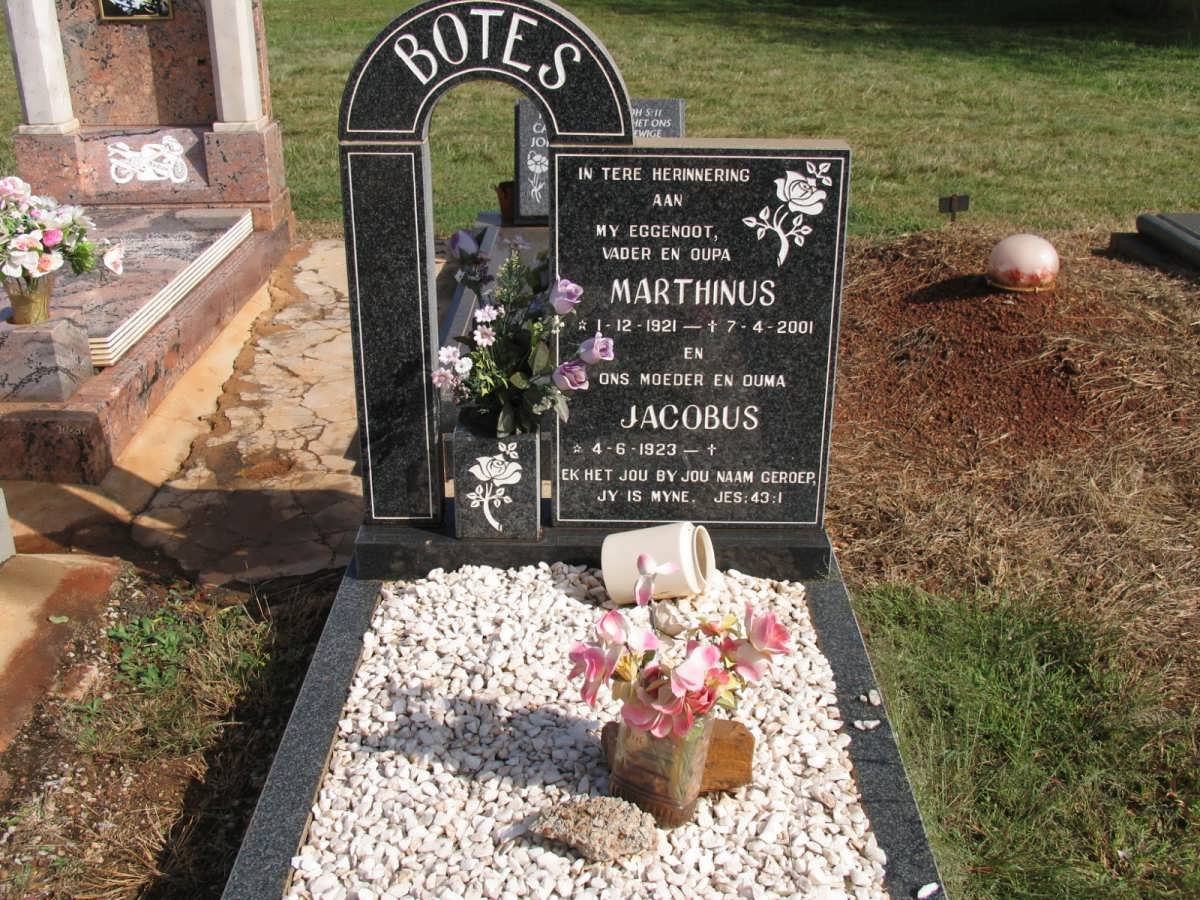 BOTES Marthinus 1921-2001 &amp; Jacobus 1923-