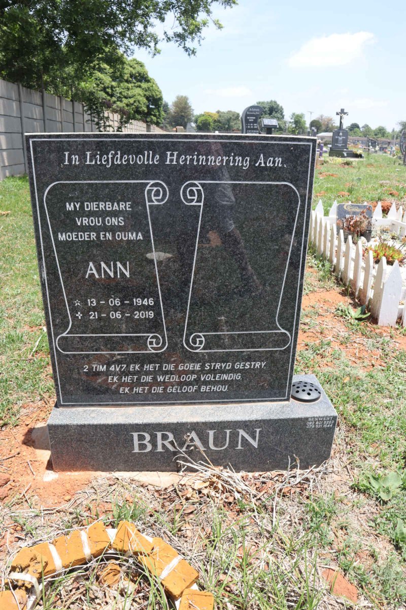 BRAUN Ann 1946-2019