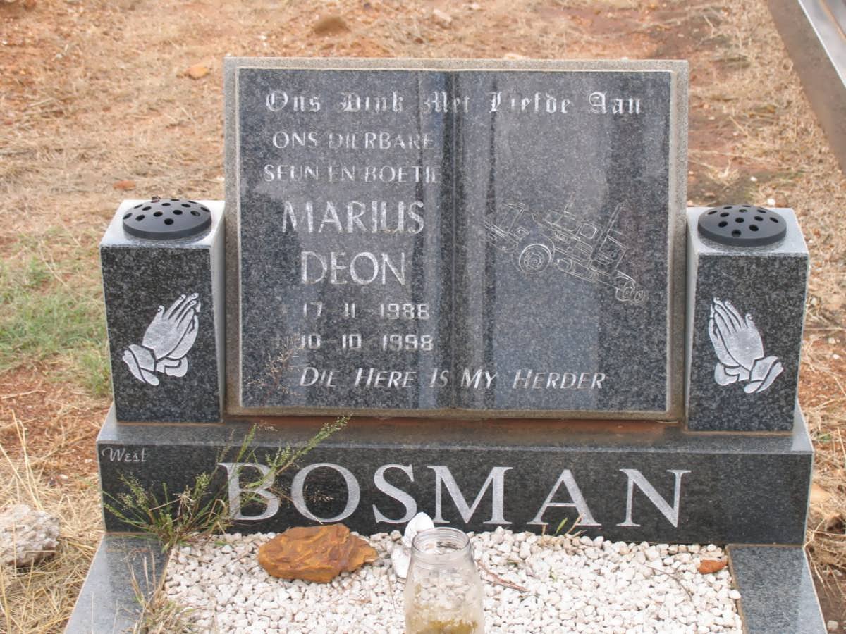BOSMAN Marius Deon 1988-1998