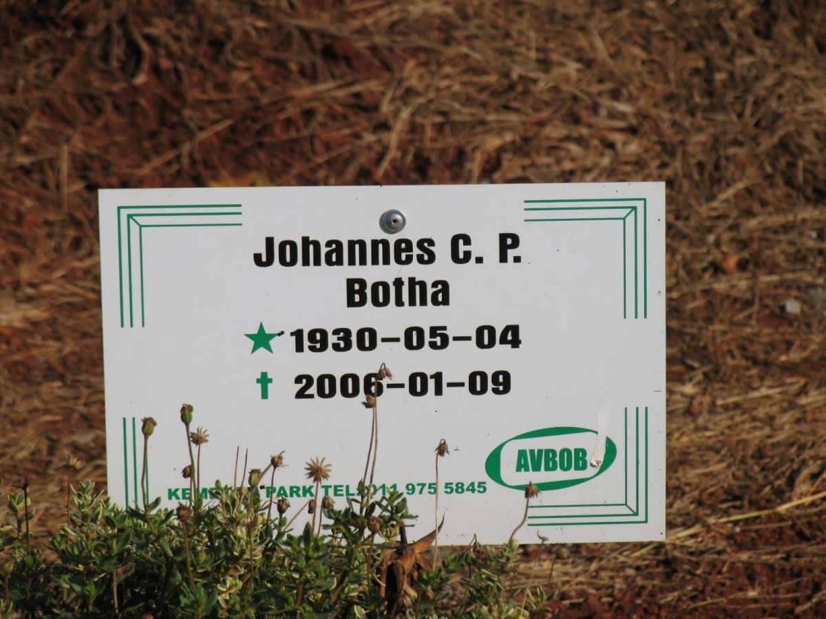 BOTHA Johannes C.P. 1930-2006