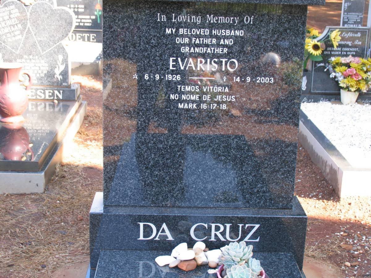CRUZ Evaristo, da 1926-2003