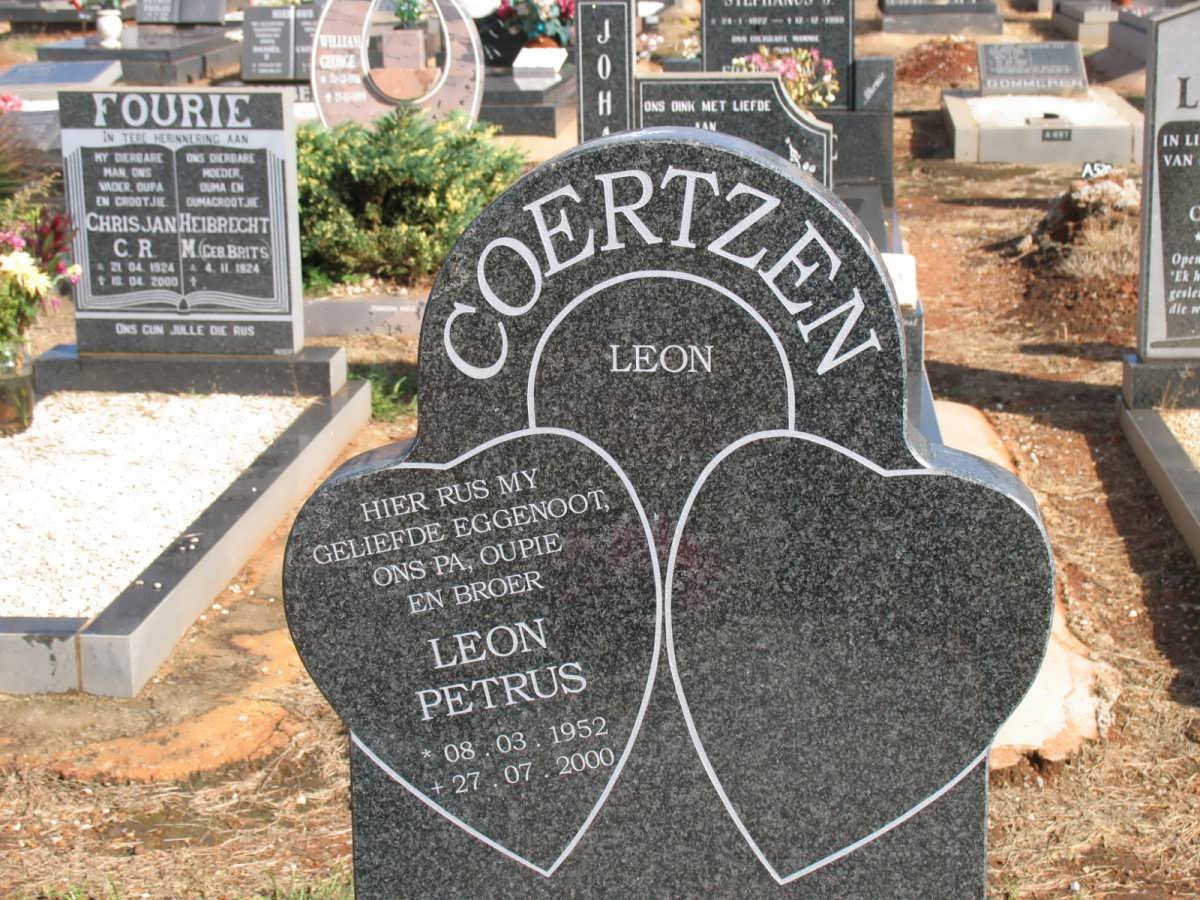 COERTZEN Leon Petrus 1952-2000