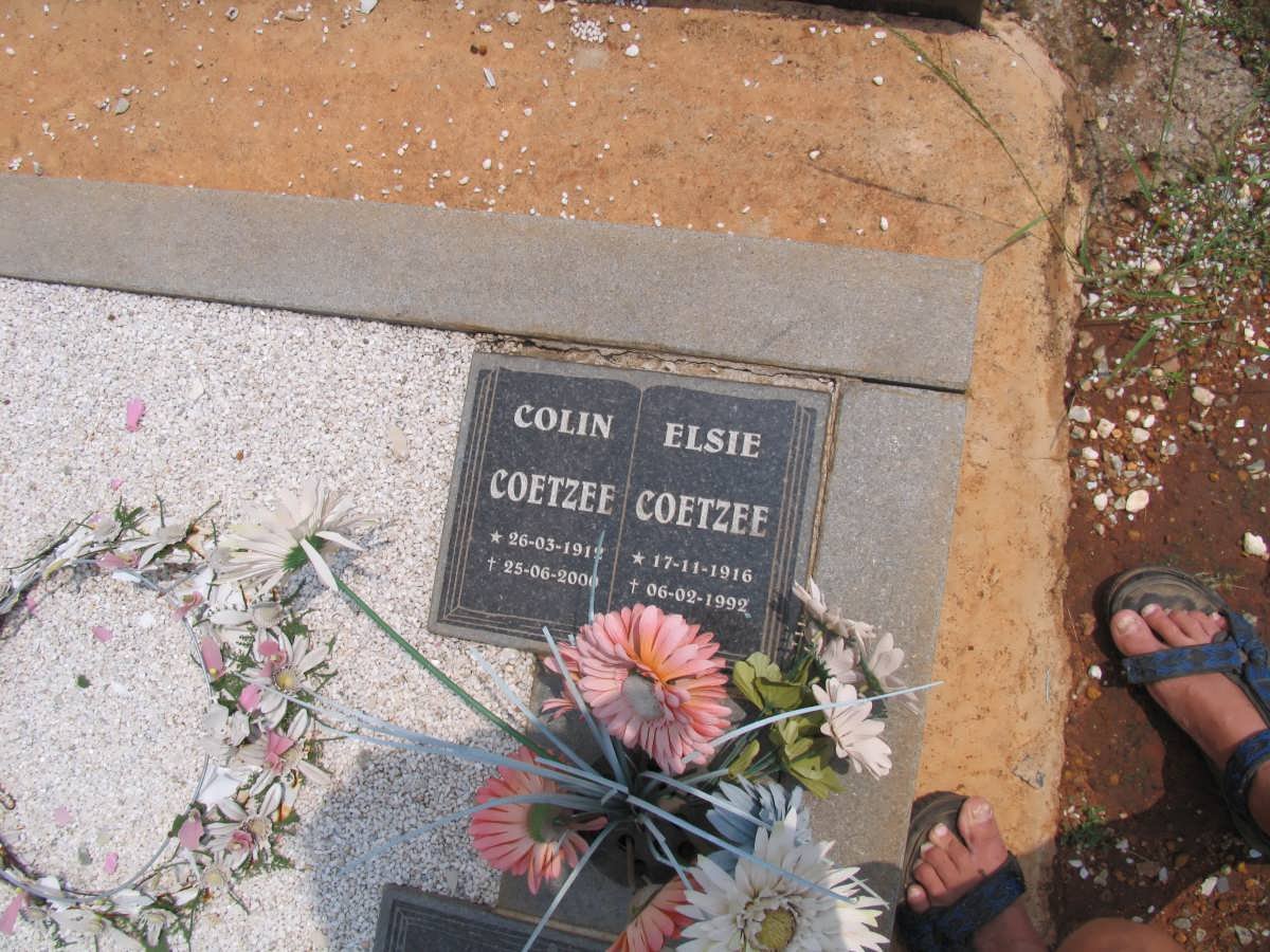 COETZEE Colin 1912-2000 &amp; Elsie 1916-1992