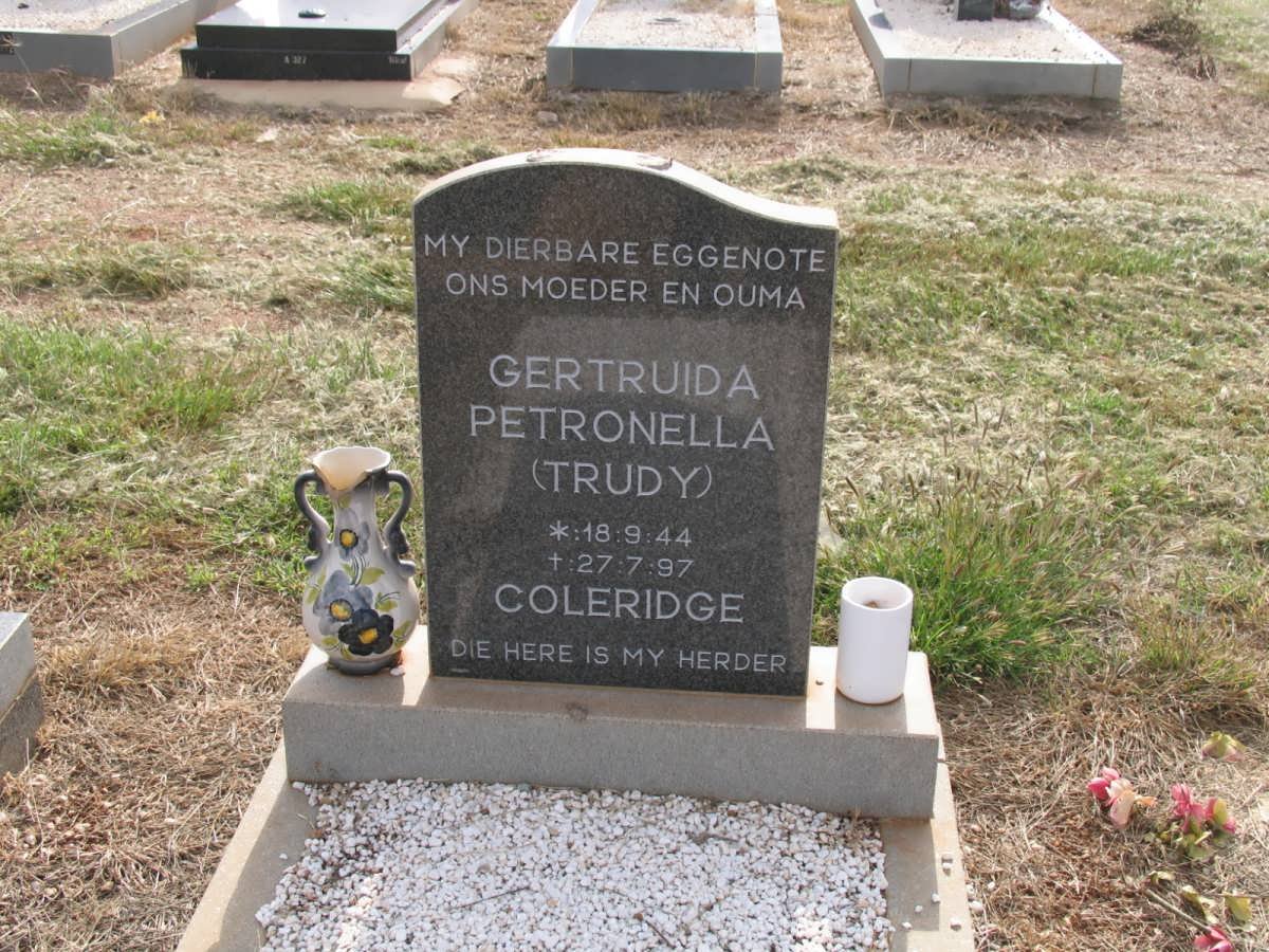 COLERIDGE Gertruida Petronella 1944-1997