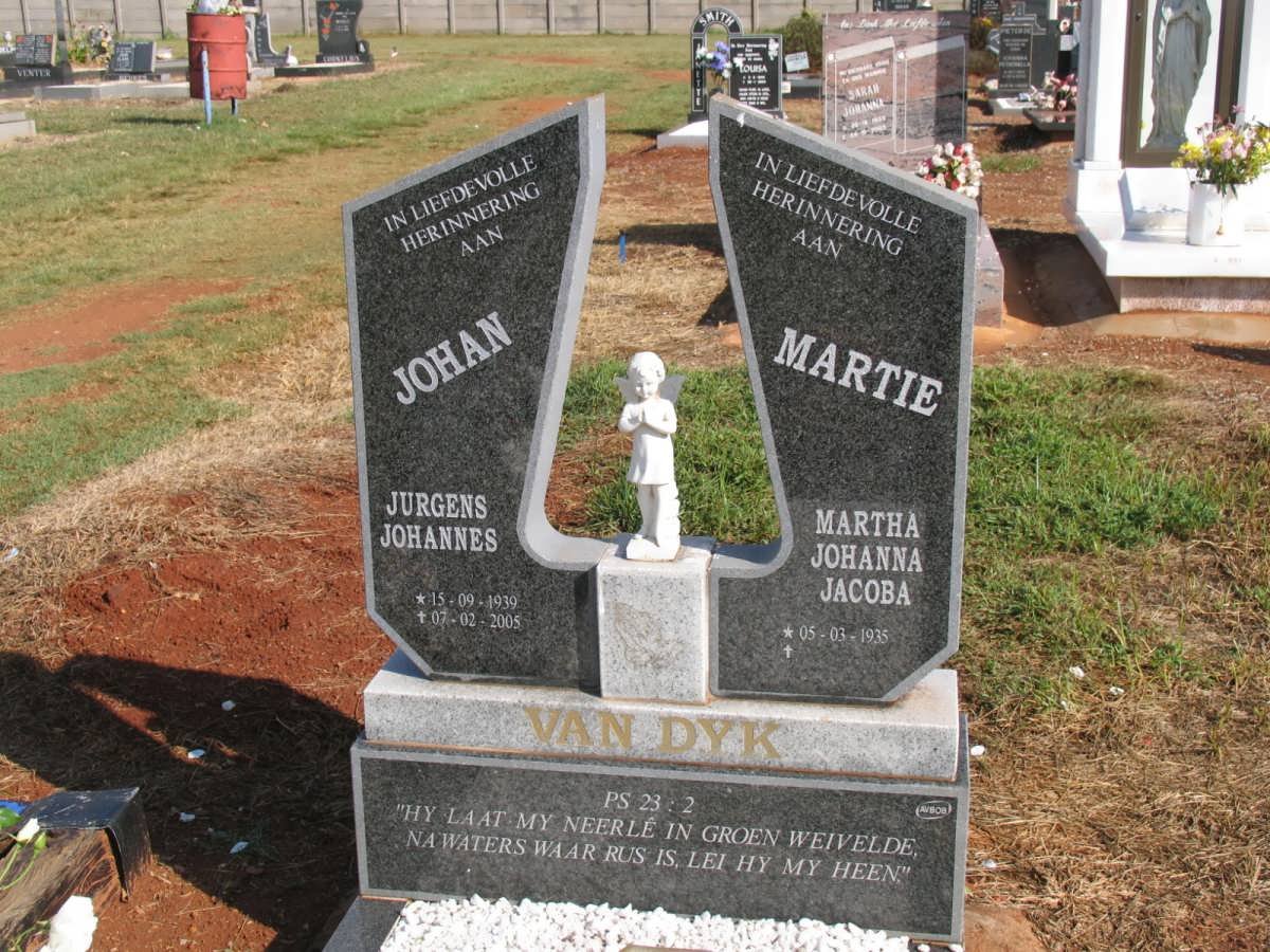 DYK Jurgens Johannes, van 1939-2005 &amp; Martha Johanna Jacoba 1935-