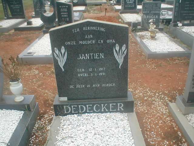 DEDECKER Jantien 1917-1991