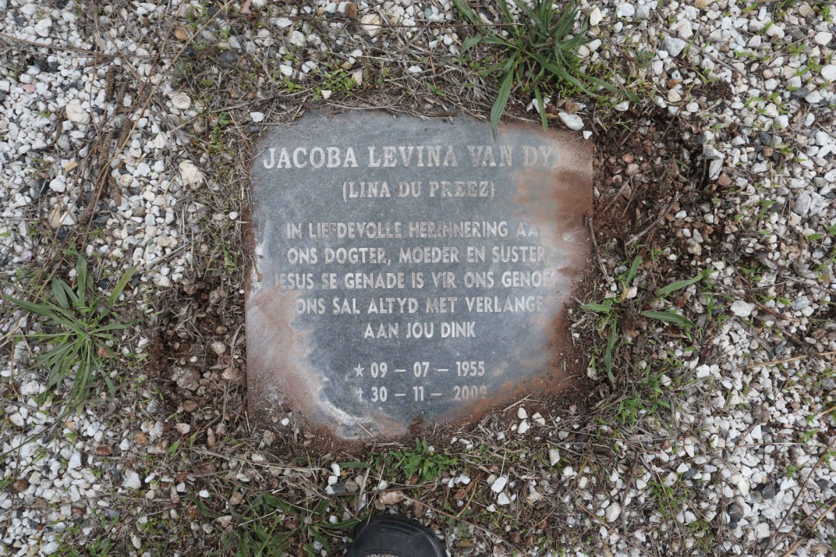 DYK Jacoba Levina, van nee DU PREEZ 1955-2009