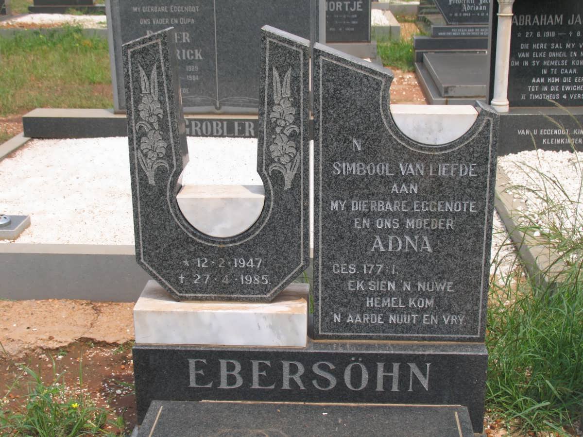 EBERSOHN Adna 1947-1985