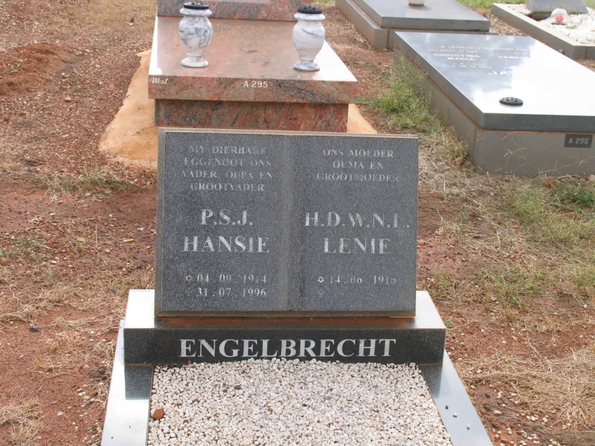 ENGELBRECHT P.S.J. 1914-1996 &amp; H.D.W.N.L. 1916-