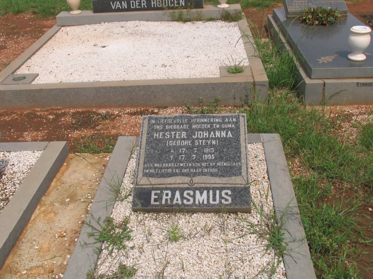 ERASMUS Hester Johanna nee STEYN 1913-1995