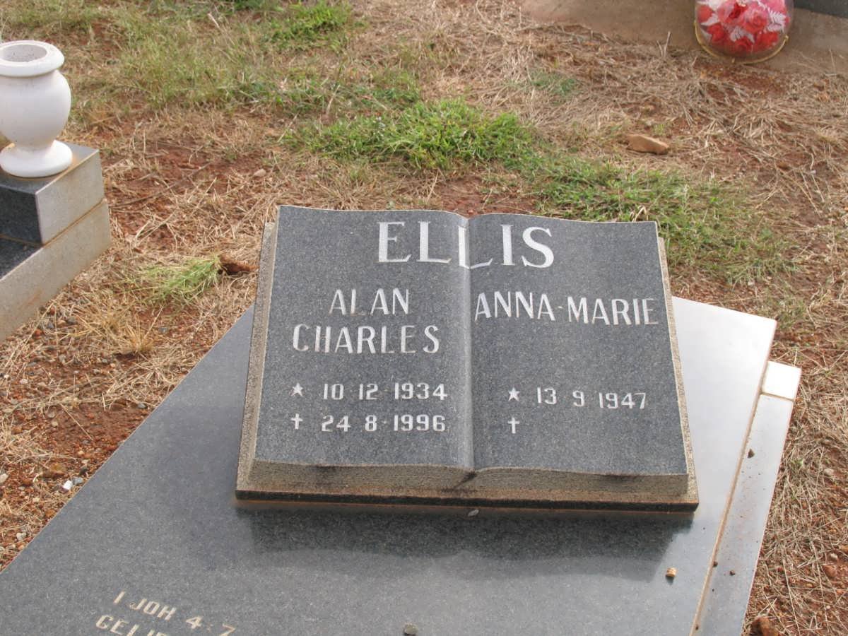 ELLIS Alan Charles 1934-1996 &amp; Anna-Marie 1947-