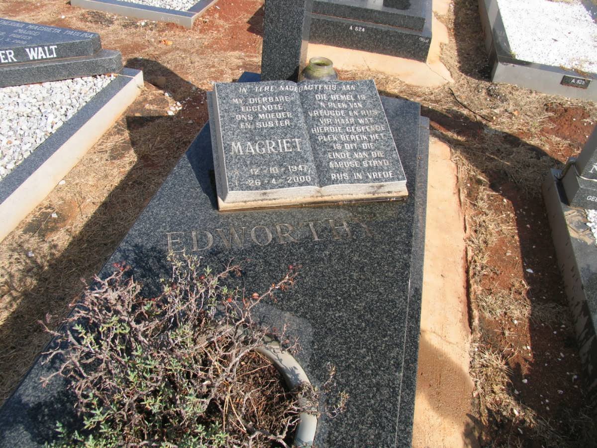 EDWORTHY Magriet 1947-2000