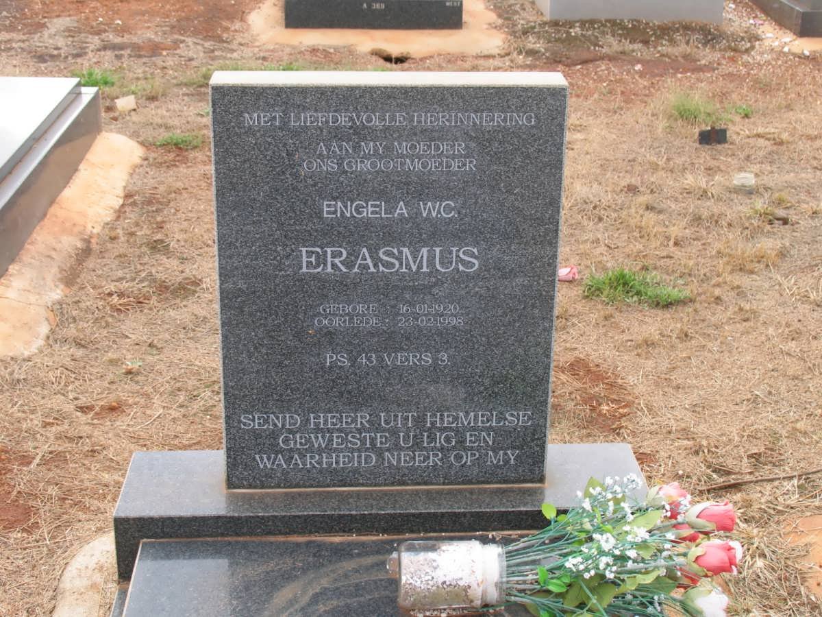 ERASMUS Engela W.C. 1920-1998