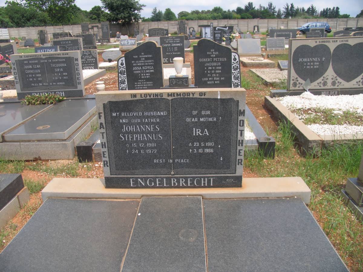 ENGELBRECHT Johannes Stephanus 1901-1972 &amp; Ira 1910-1986
