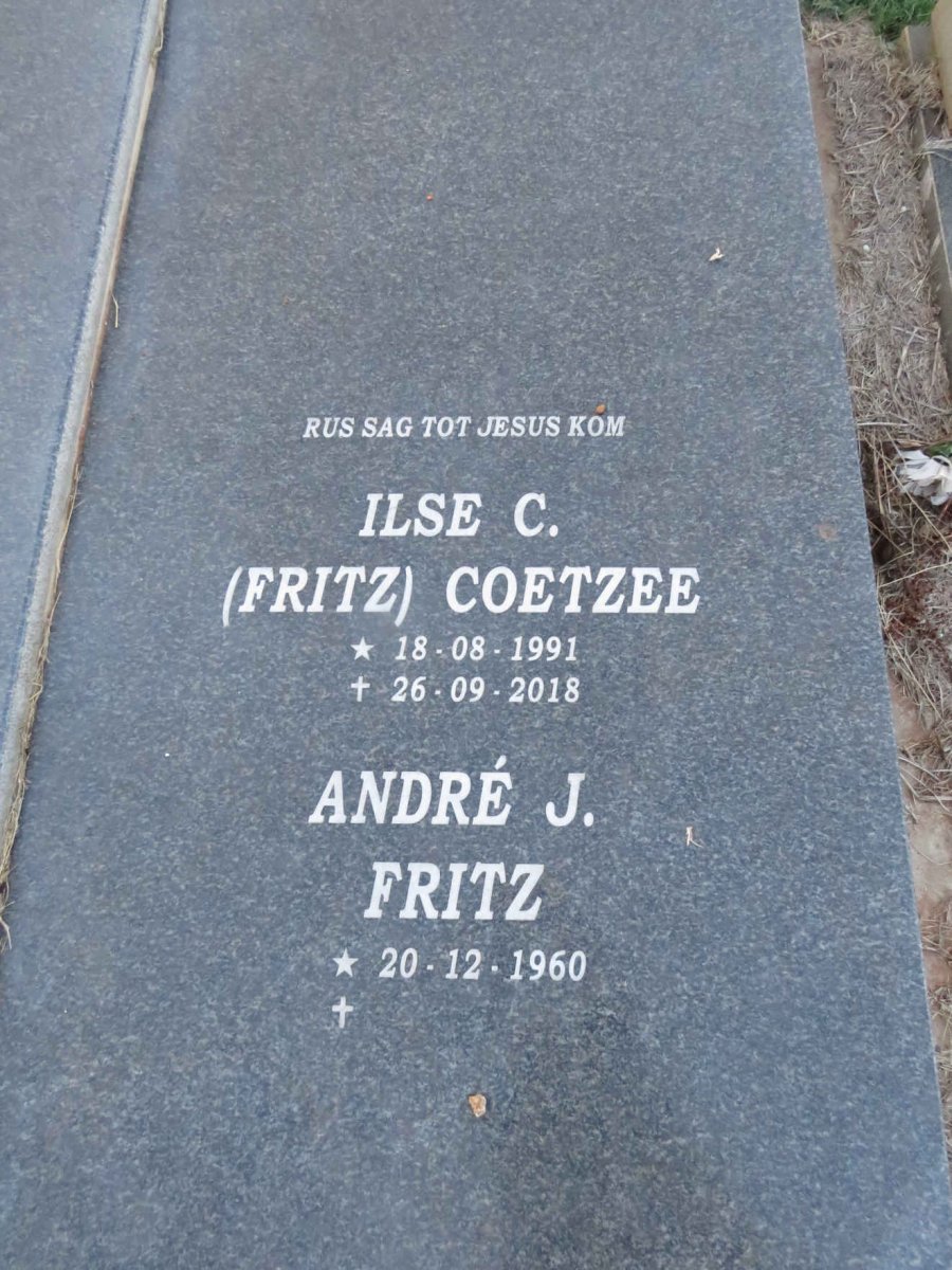 FRITZ Andre J. 1960- :: COETZEE Ilse C. nee FRITZ 1991-2018
