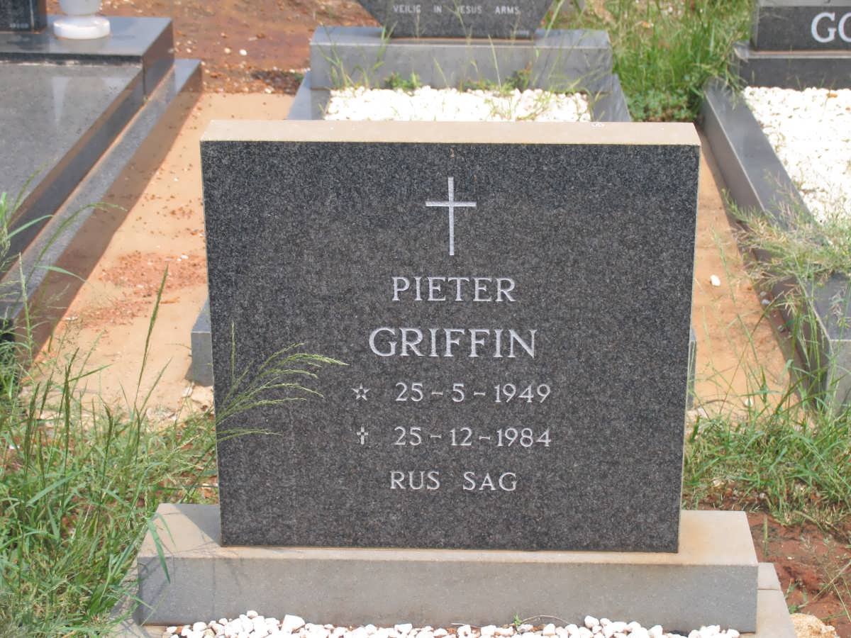 GRIFFIN Pieter 1949-1984