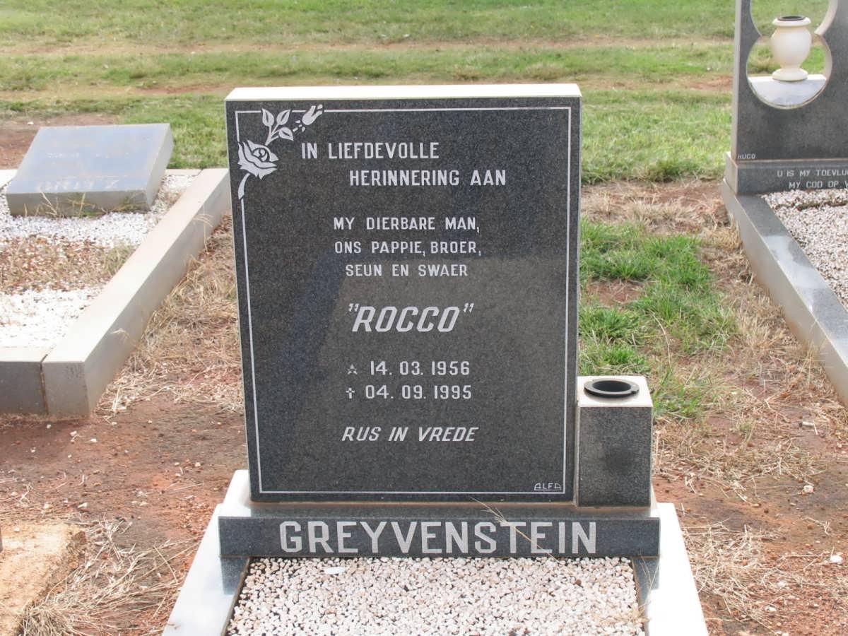 GREYVENSTEIN Rocco 1956-1995