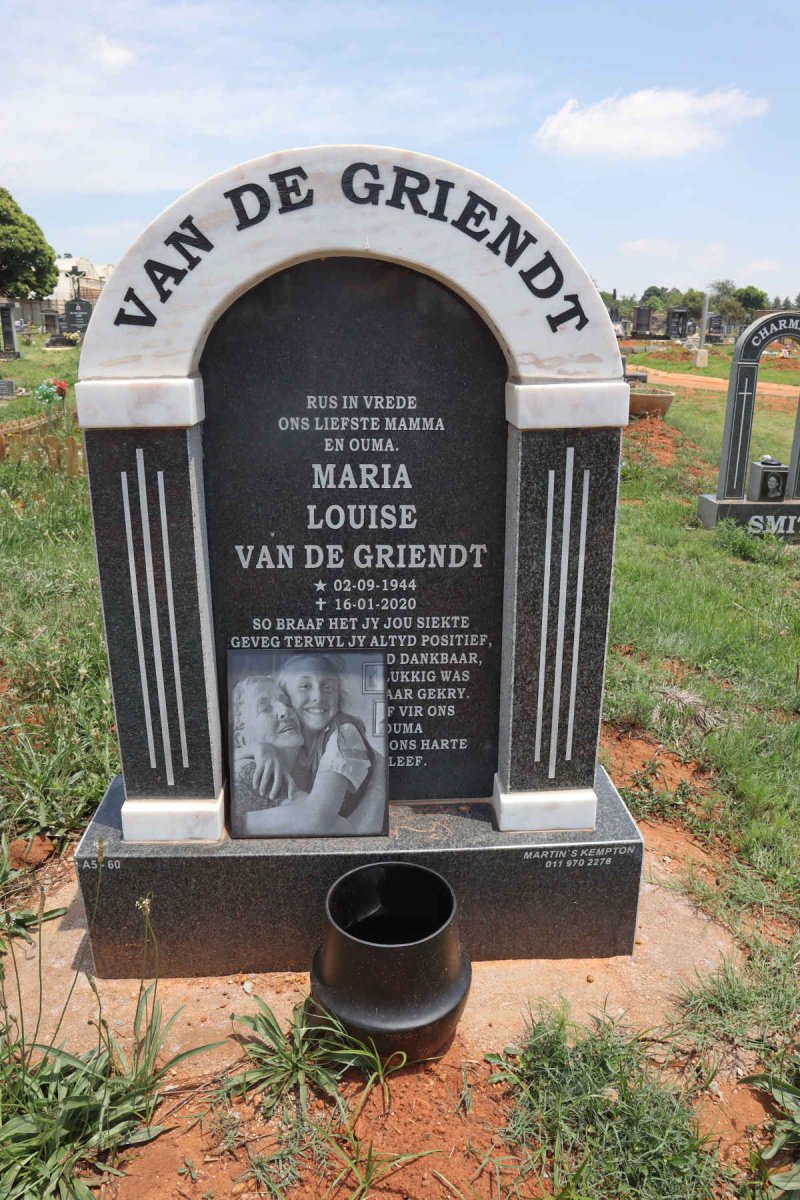 GRIENDT Maria Louise, van de 1944-2020