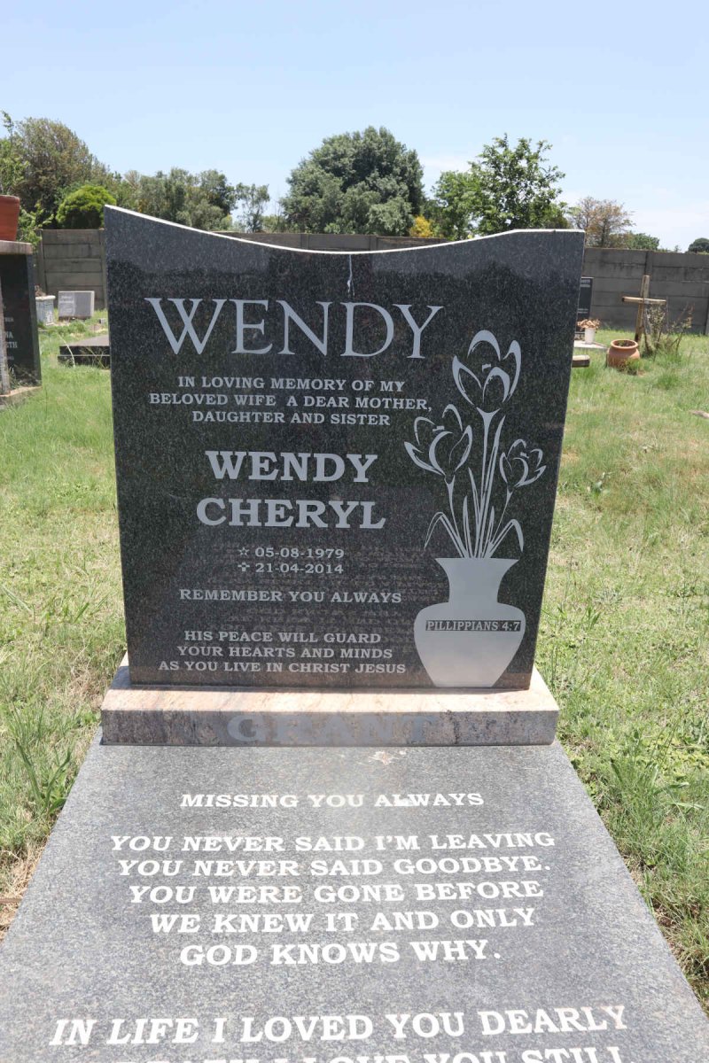 GRANT Wendy Cheryl 1979-2014