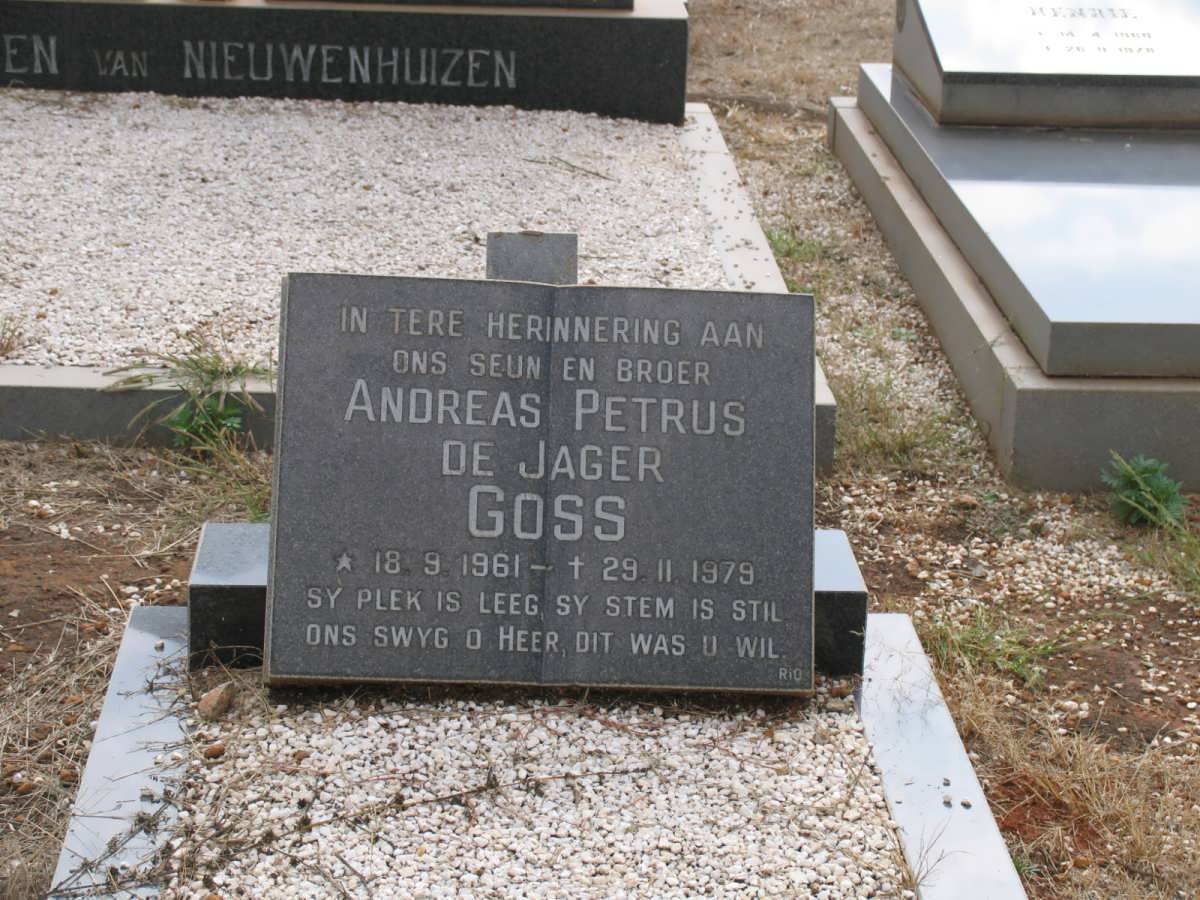 GOSS Andreas Petrus de Jager 1961-1979