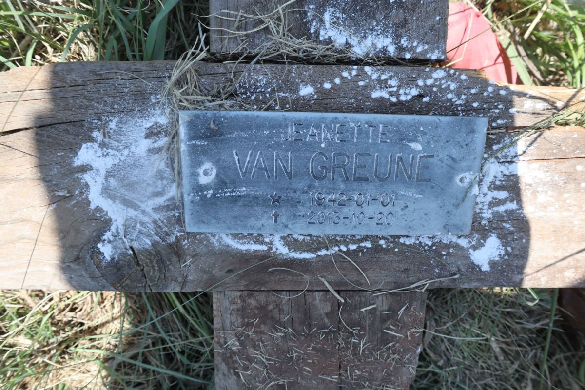 GREUNE Jeanette, van 1942-2013