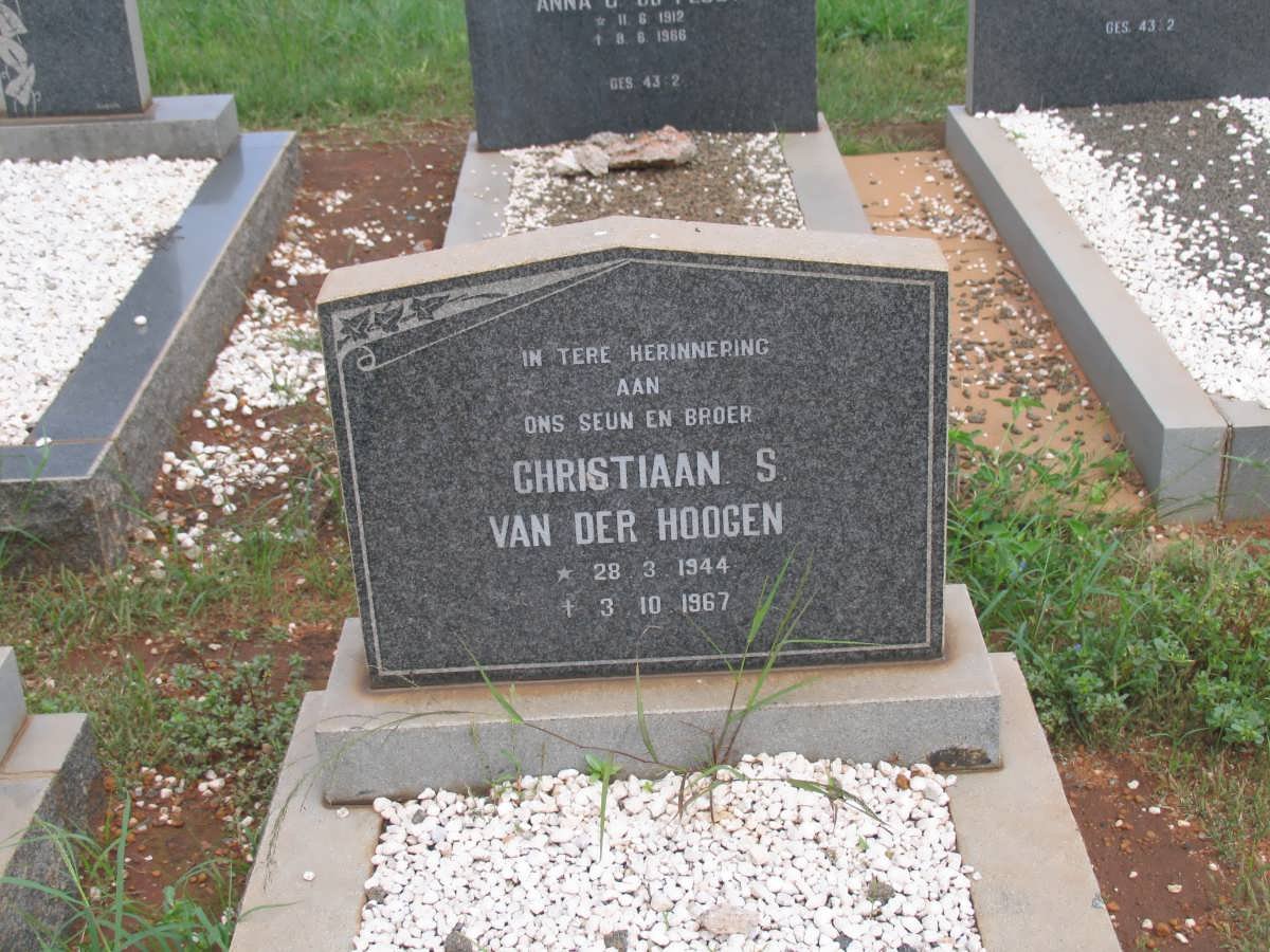 HOOGEN Christiaan S., van der 1944-1967